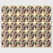 Schattigee Whippet Puppy Cadeaupapier (Vlak)