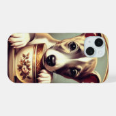 Schattigee Whippet Puppy iPhone 15 Case (Achterkant horizontaal)