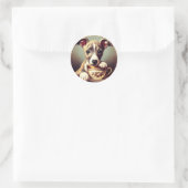 Schattigee Whippet Puppy Ronde Sticker (Tas)