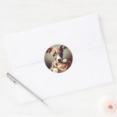 Schattigee Whippet Puppy Ronde Sticker (Envelop)