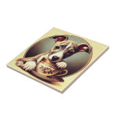 Schattigee Whippet Puppy Tegeltje (Zijkant)