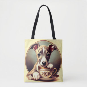 Schattigee Whippet Puppy Tote Bag