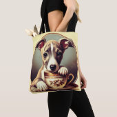 Schattigee Whippet Puppy Tote Bag (Dichtbij)