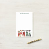 Schattigee Whippets en Greyhound Honden in Sjaals Post-it® Notes (Op bureau)