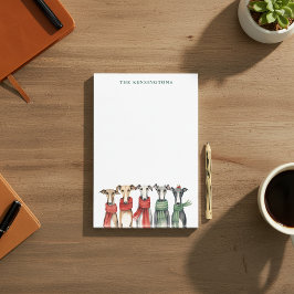 Schattigee Whippets en Greyhound Honden in Sjaals Post-it® Notes