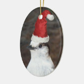 Schattigee Whiskey Jack Dearing Red Santa Hat Vaka Keramisch Ornament (Links)
