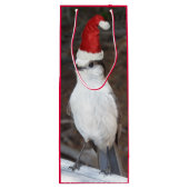 Schattigee Whiskey Jack Dragen Rode Santa Hoed Wijn Cadeautas (Achterkant)