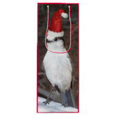 Schattigee Whiskey Jack Dragen Rode Santa Hoed Wijn Cadeautas (Voorkant)