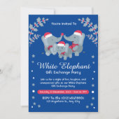 Schattigee White Elephant Gift Exchange Party Kaart (Voorkant)