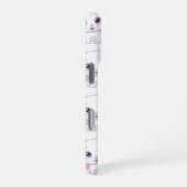 Schattigee White Kitten illustratie iPhone Hoesje (Rechterkant)