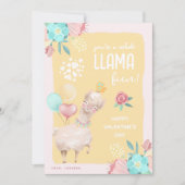 Schattigee Whole Llama Fun Kinder klaslokaal Valen Feestdagenkaart (Voorkant)