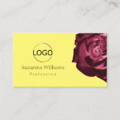 Schattigee Wijn Rood Rose Plain Geel met Logo Simp Visitekaartje (Voorkant)
