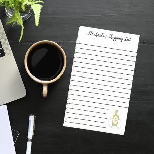 Schattigee wijnfles boodschappenlijst post-it® notes