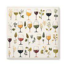 Schattigee wijnkopjes magneet