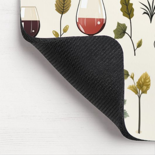 Schattigee wijnkopjes mousepad muismat (Hoek)