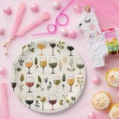 Schattigee wijnkopjes papier bord (Feest)