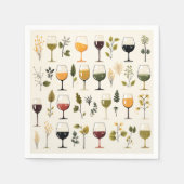 Schattigee wijnkopjes papieren servetten (Voorkant)