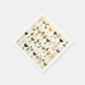 Schattigee wijnkopjes papieren servetten (Hoek)