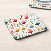 Schattigee wijnkopjes plastiek onderzetter (Linkerzijde)