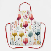 Schattigee wijnkopjes schort (Voorkant)