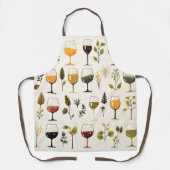 Schattigee wijnkopjes schort (Voorkant)