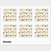 Schattigee wijnkopjes sticker (Vel)