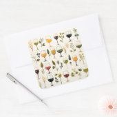 Schattigee wijnkopjes sticker (Envelop)