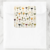 Schattigee wijnkopjes sticker (Tas)