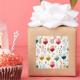 Schattigee wijnkopjes sticker