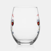 Schattigee wijnliefhebber / Vrolijk kerstfeest Wijnglas Zonder Voet (Rechts)