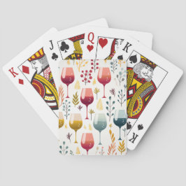 Schattigee wijnspeelkaarten pokerkaarten