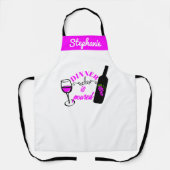 Schattigee Wijnwijn & Proeverij Grappige Gepersona Schort (Voorkant)