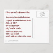 Schattigee wijziging nieuw thuisadres aankondigingskaart (Achterkant)