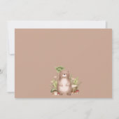 Schattigee Wild One Forest Woodland Animals Foto Bedankkaart (Achterkant)