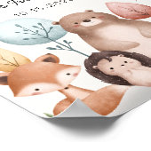 Schattigee Wild One Forest Woodland Animals Verjaa Poster (Hoek)