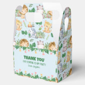 Schattigee Wild One Oerwoud Safari Dierenverjaarda Bedankdoosjes (Geopend)