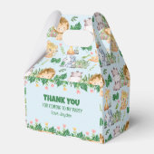 Schattigee Wild One Oerwoud Safari Dierenverjaarda Bedankdoosjes (Voorkant Zijde)