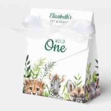 Schattigee Wild One Safari Dieren 1e Verjaardag