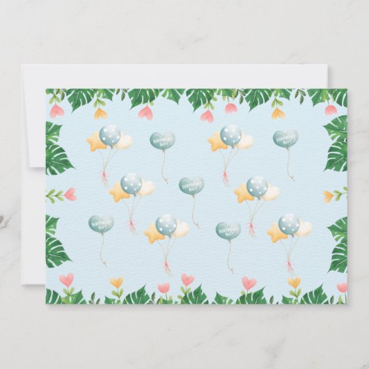 Schattigee Wild One Tropical Oerwoud Safari Dieren Kaart (Achterkant)