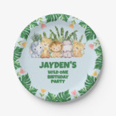 Schattigee Wild One Tropical Oerwoud Safari Dieren Papieren Bordje (Voorkant)