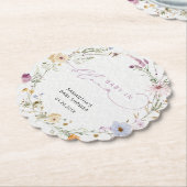 Schattigee Wildbloemen Baby in Bloom Kartonnen Onderzetters (Gekanteld)