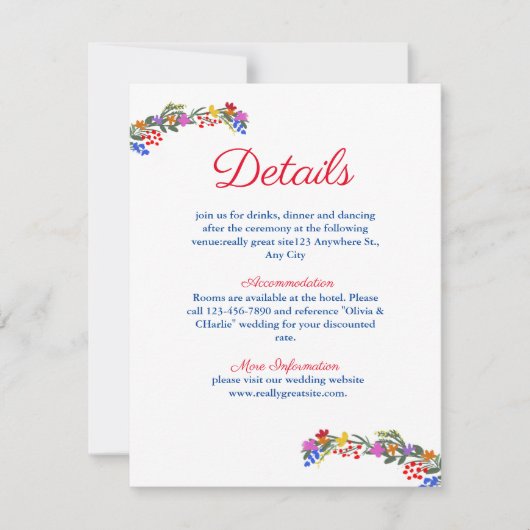 Schattigee Wildbloemen Notitiekaartje (Voorkant)