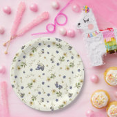 Schattigee Wildbloemen op wit Papieren Bordje (Feest)