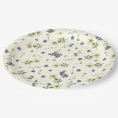 Schattigee Wildbloemen op wit Papieren Bordje (Gekanteld)