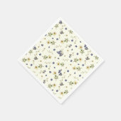 Schattigee  Wildbloemen op wit Servet (Hoek)