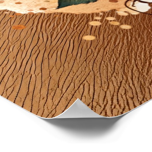 Schattigee wilde bloem cowgirl Western Poster (Hoek)