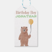 Schattigee wilde dieren verjaardag cadeaulabel (Voorkant)