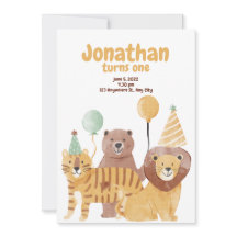 Schattigee wilde dieren verjaardag