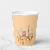 Schattigee wilde dieren verjaardag papieren bekers (Achterkant)