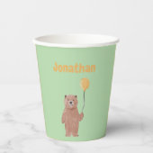 Schattigee wilde dieren verjaardag papieren bekers (Voorkant)